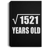 39th Birthday Square Root of 1521 Years Old - Canvas Portrait