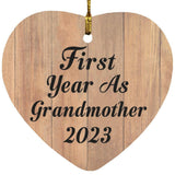 First Year As Grandmother 2023 - Heart Ornament C