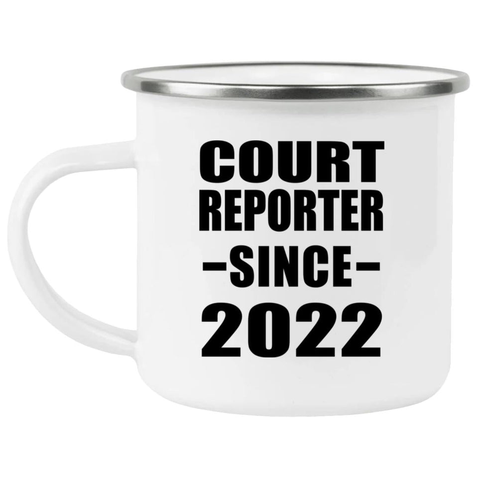 Court Reporter Since 2022 - 12oz Camping Mug
