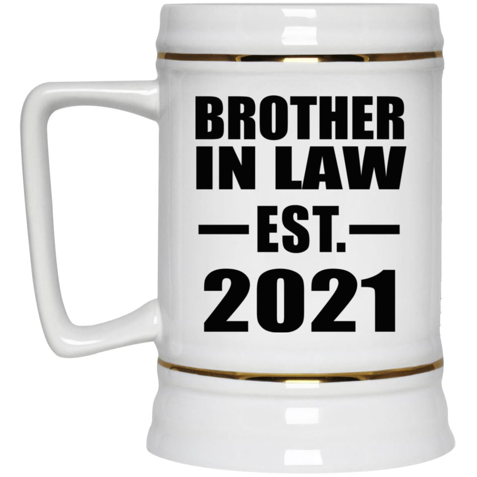 Brother In Law Established EST. 2021 - Beer Stein