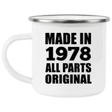 46th Birthday Made in 1978 All Parts Original - 12oz Camping Mug