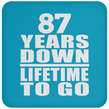 87th Anniversary 87 Years Down Lifetime To Go - Drink Coaster