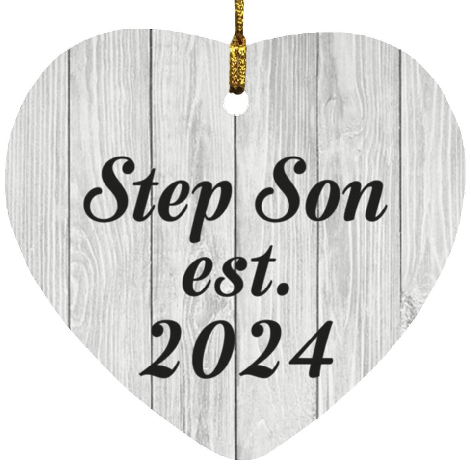 Step Son Established Est. 2024 - Heart Ornament F