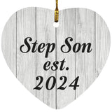 Step Son Established Est. 2024 - Heart Ornament F