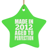 12th Birthday Made In 2012 Aged to Perfection - Star Ornament
