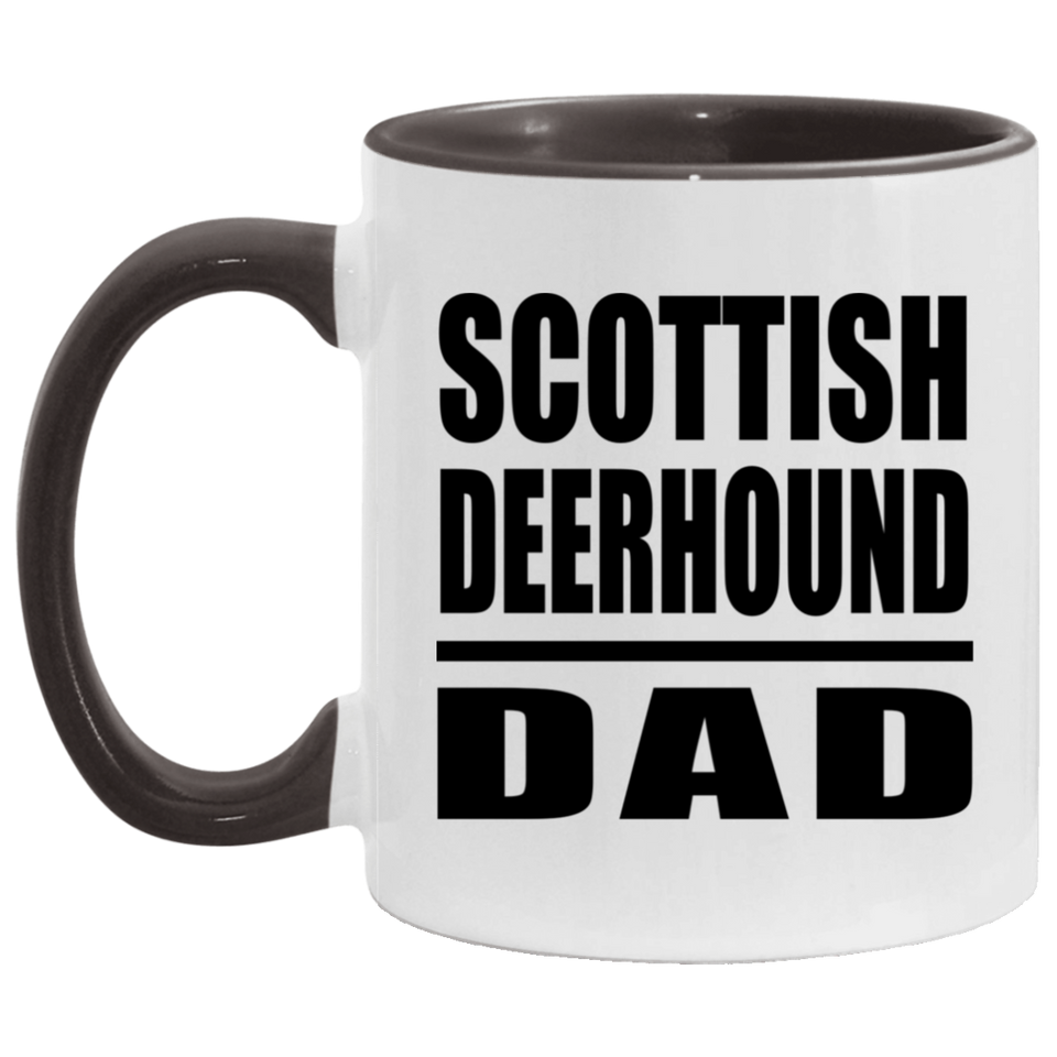 Scottish Deerhound Dad - 11oz Accent Mug Black