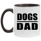 Dogs Dad - 11oz Accent Mug Black