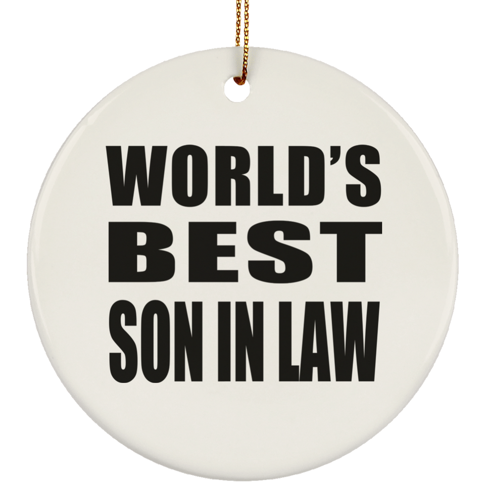 World's Best Son In Law - Circle Ornament