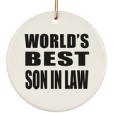 World's Best Son In Law - Circle Ornament