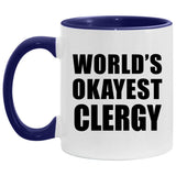 World's Okayest Clergy - 11oz Accent Mug Purple