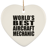 World's Best Aircraft Mechanic - Heart Ornament