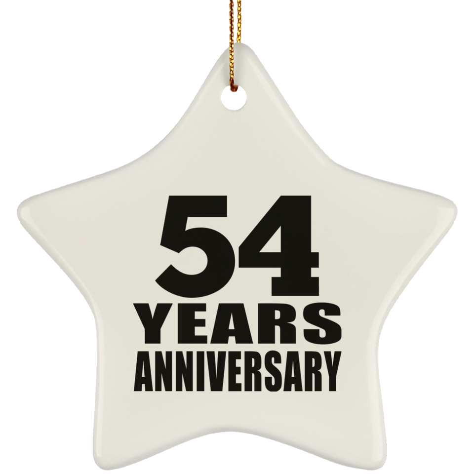 54th Anniversary 54 Years - Star Ornament