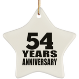 54th Anniversary 54 Years - Star Ornament