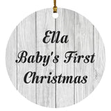 Ella Baby's First Christmas - Circle Ornament F