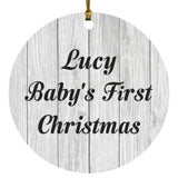 Lucy Baby's First Christmas - Circle Ornament F