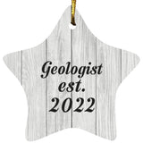 Geologist Established Est. 2022 - Star Ornament F