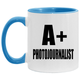 A+ Photojournalist - 11oz Accent Mug Blue
