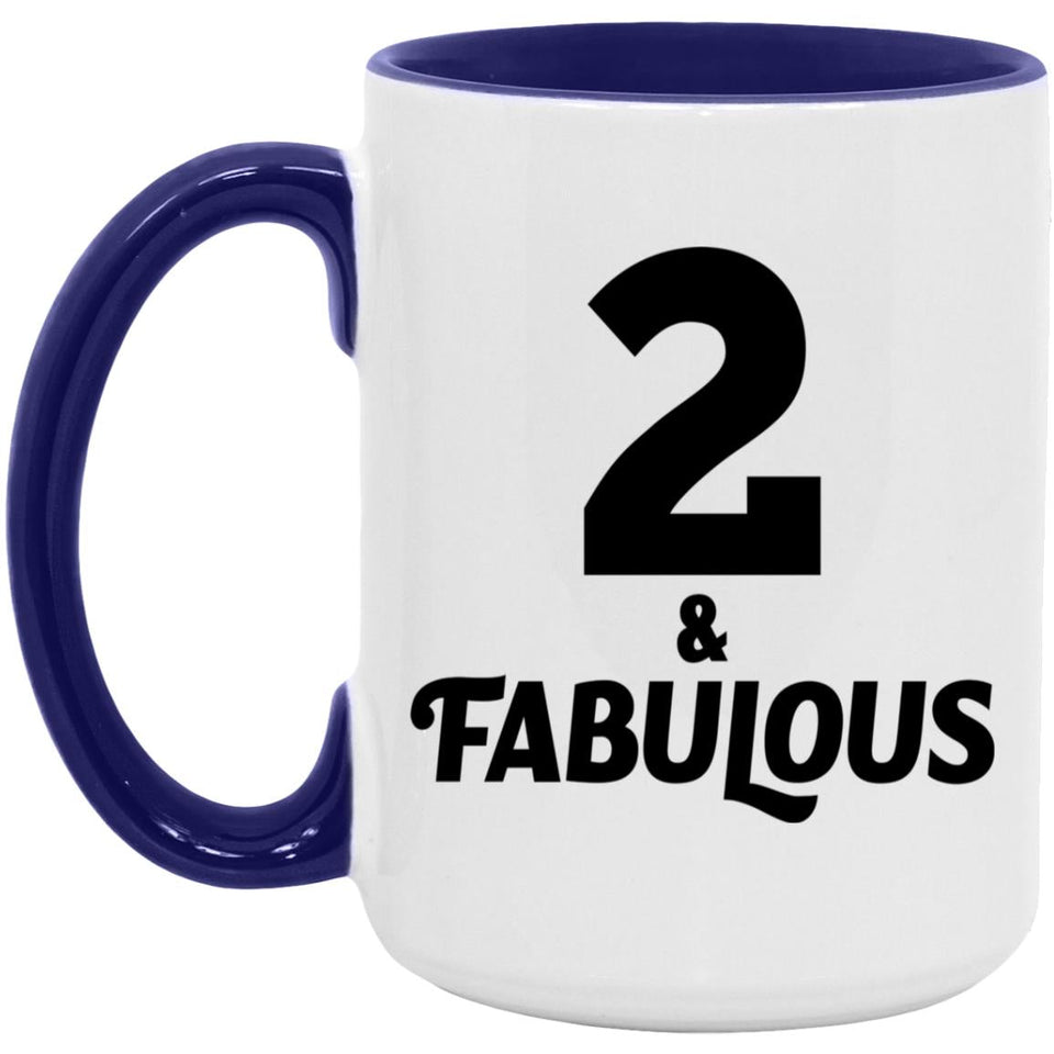 2nd Birthday 2 & Fabulous - 15oz Accent Mug Purple