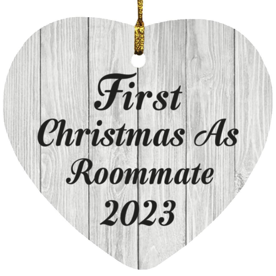 First Christmas As Roommate 2023 - Heart Ornament F