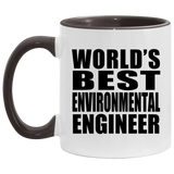 World's Best Environmental Engineer - 11oz Accent Mug Black