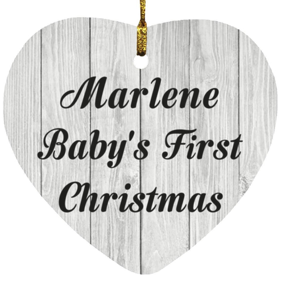 Marlene Baby's First Christmas - Heart Ornament F