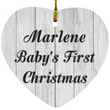 Marlene Baby's First Christmas - Heart Ornament F