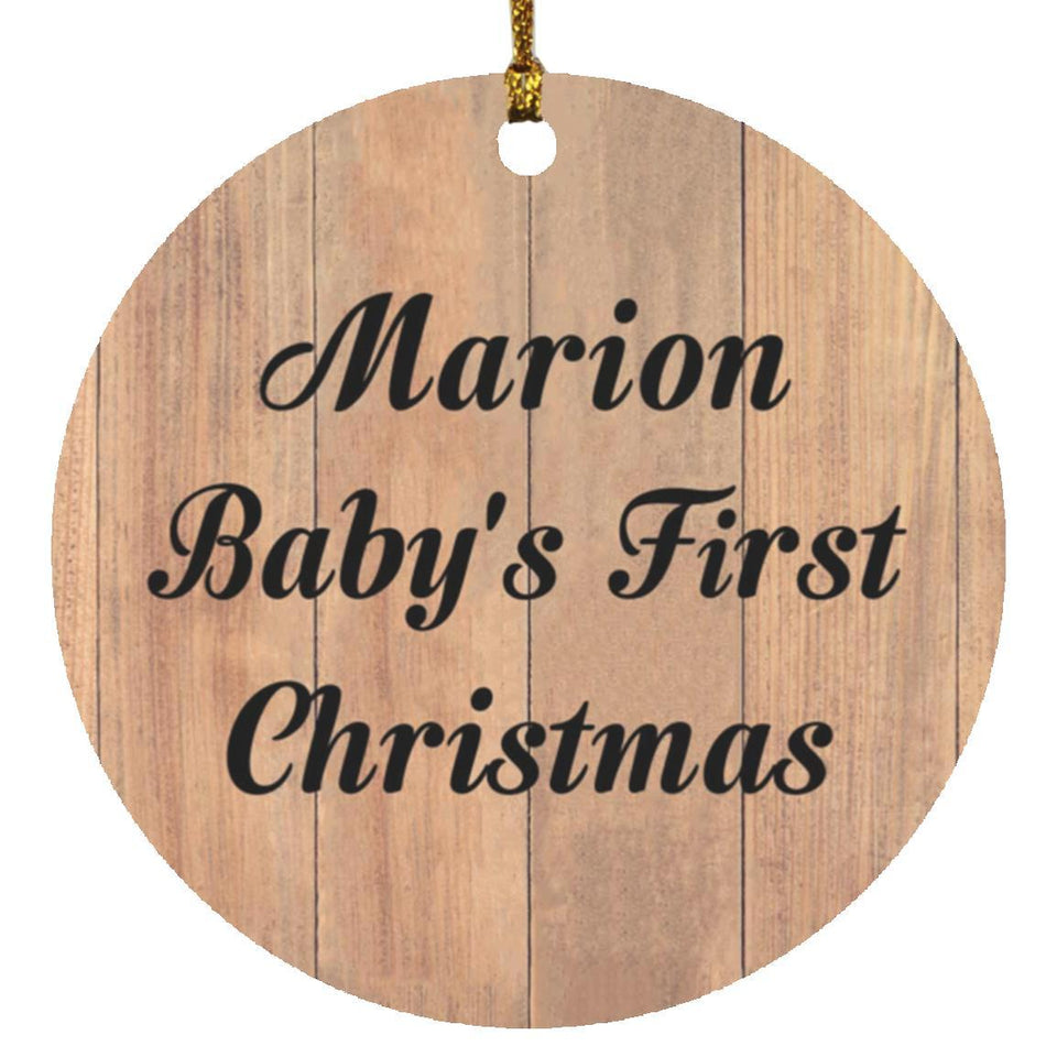Marion Baby's First Christmas - Circle Ornament C