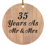 35 Years As Mr & Mrs - Circle Ornament C
