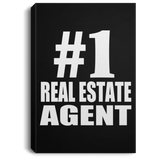 Number One #1 Real Estate Agent - Canvas Portrait