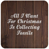 All I Want For Christmas Is Collecting Fossils - Drink Coaster D