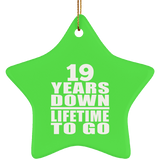 19th Anniversary 19 Years Down Lifetime To Go - Star Ornament