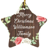Merry Christmas Williamson Family - Star Ornament A