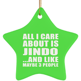 All I Care About Is Jindo - Star Ornament