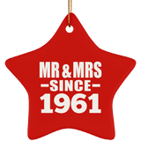 63rd Anniversary Mr & Mrs Since 1961 - Star Ornament