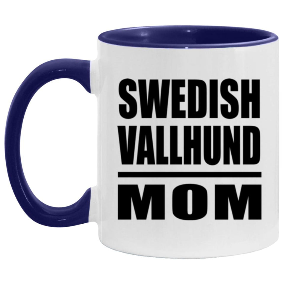 Swedish Vallhund Mom - 11oz Accent Mug Purple