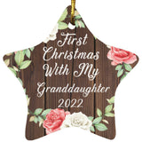 First Christmas With My Granddaughter 2022 - Star Ornament A