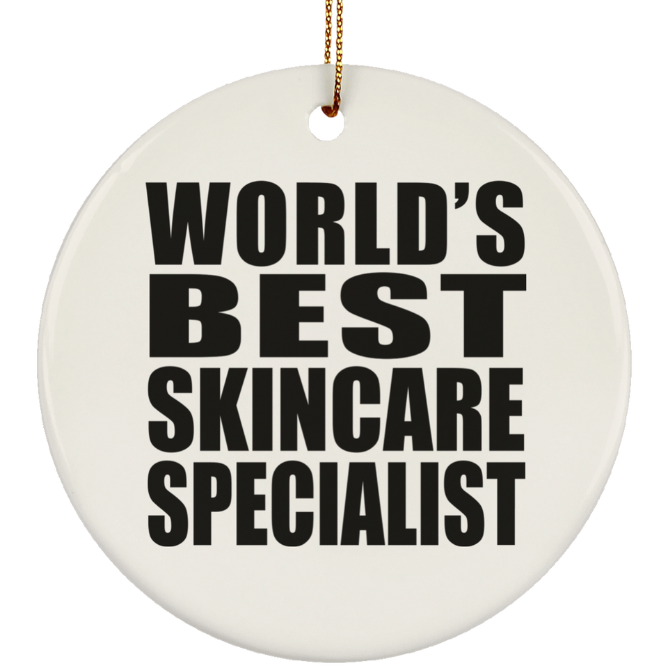 World's Best Skincare Specialist - Circle Ornament