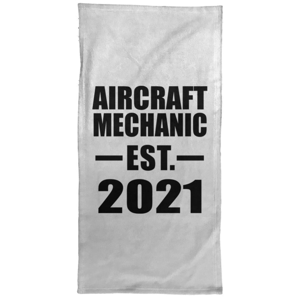Aircraft Mechanic Established EST. 2021 - Hand Towel
