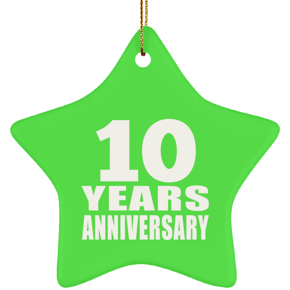 10th Anniversary 10 Years - Star Ornament