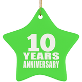 10th Anniversary 10 Years - Star Ornament