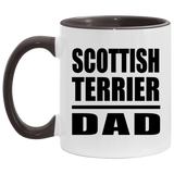 Scottish Terrier Dad - 11oz Accent Mug Black