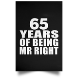 65th Anniversary 65 Years Of Being Mr Right - Poster Portrait
