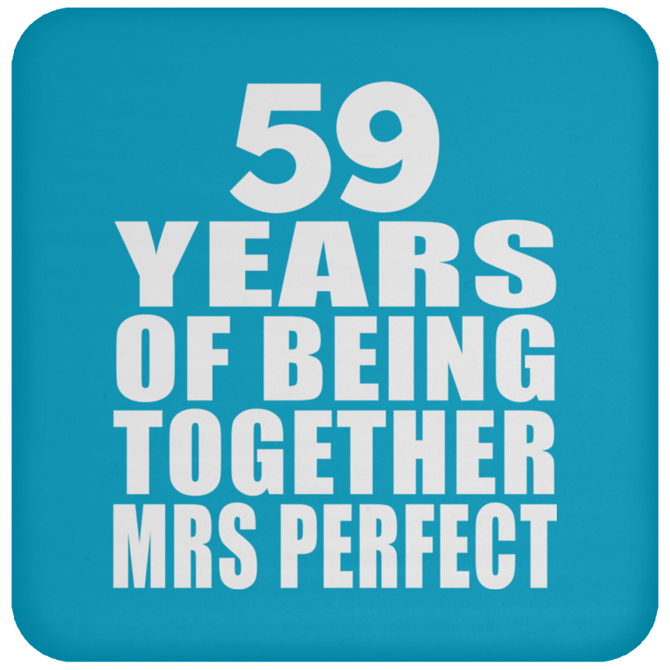 59th Anniversary 59 Years Of Being Mrs Perfect - Drink Coaster