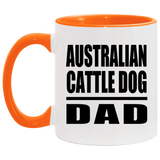 Australian Cattle Dog Dad - 11oz Accent Mug Orange