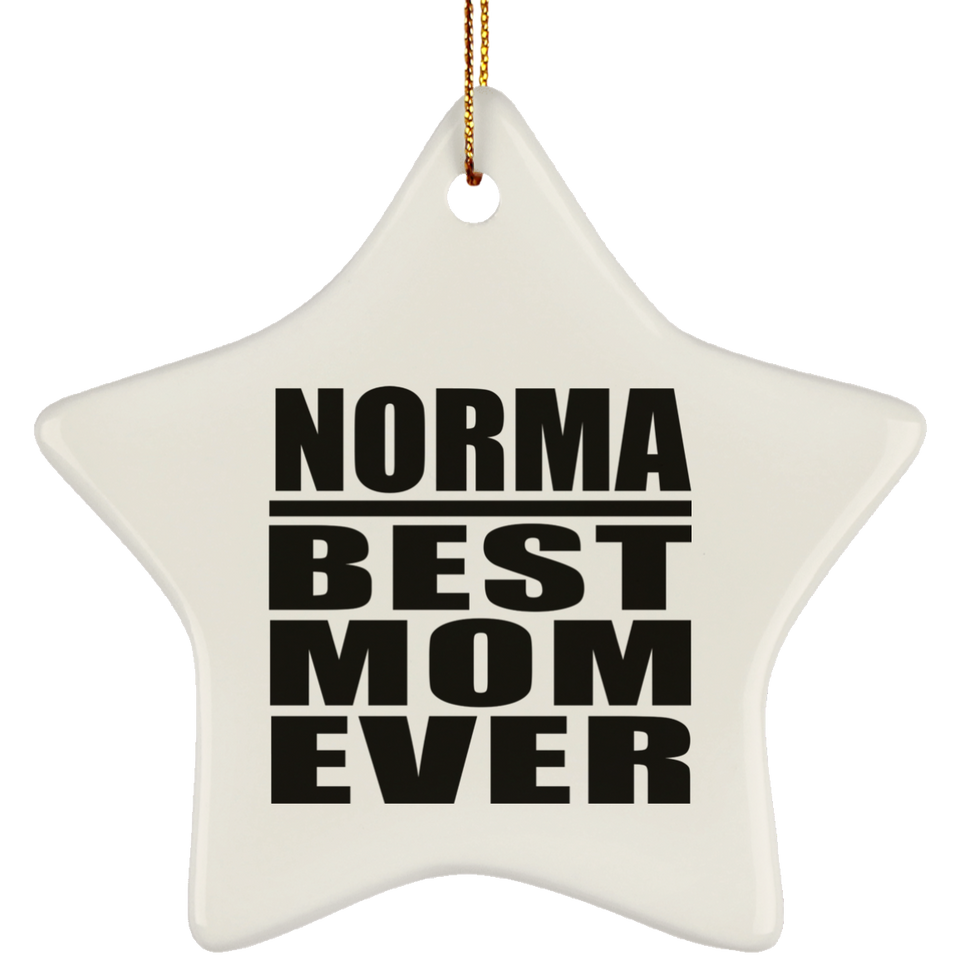 Norma Best Mom Ever - Star Ornament