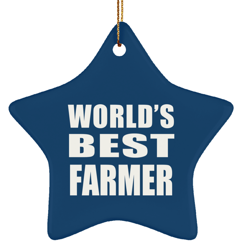World's Best Farmer - Star Ornament
