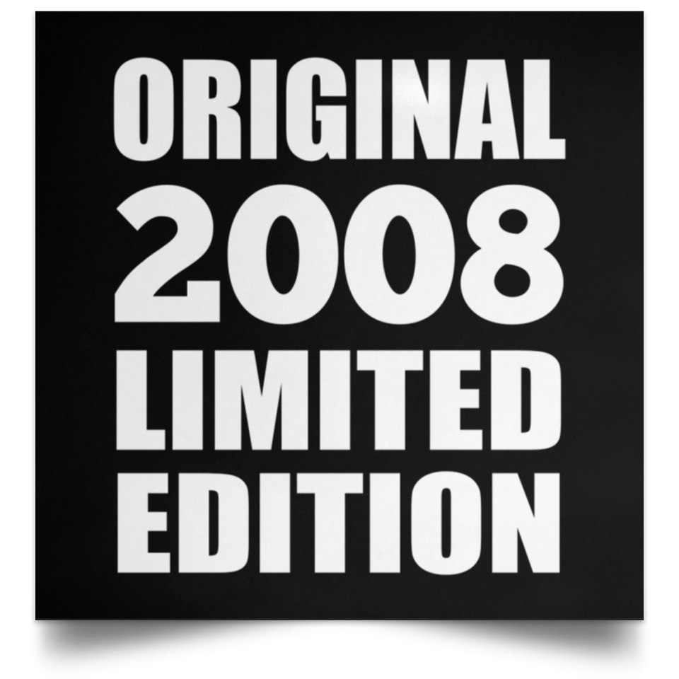 16th Birthday Original 2008 Limited Edition - Poster Square
