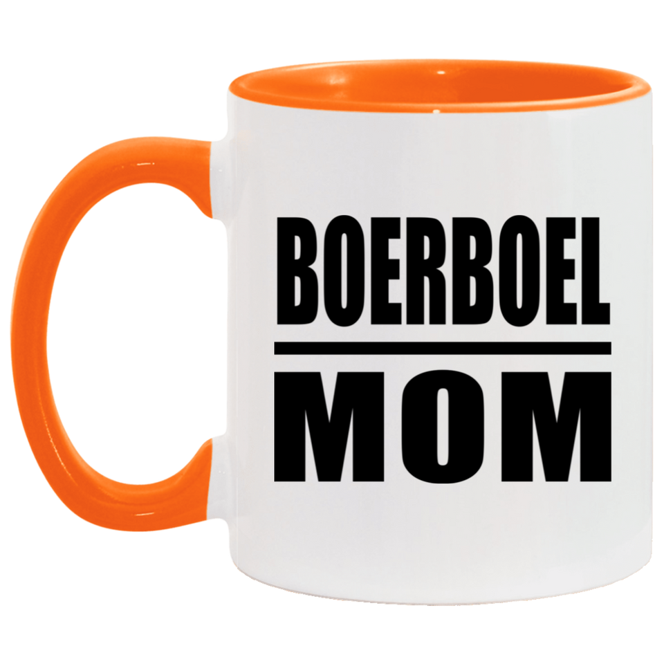Boerboel Mom - 11oz Accent Mug Orange