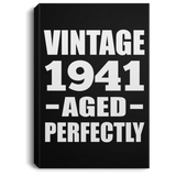 83rd Birthday Vintage 1941 Aged Perfectly - Canvas Portrait