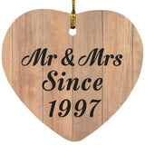 27th Anniversary Mr & Mrs Since 1997 - Heart Ornament C